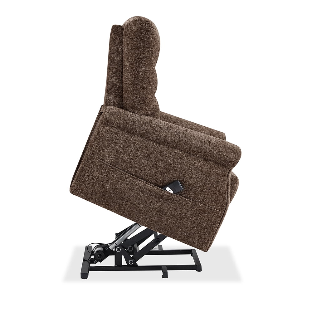 Kepooman Soft Fabric Upholstery Power Lift Recliner Chair with Remote, Brown Kepooman Soft Fabric Upholstery Power Lift Recliner Chair with Remote, Brown