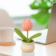 thumbnail image 4 of Simulated Flower Pot Finished Woolen Flower Indoor Car Decoration Small Pot, 4 of 5