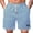 Light Blue, variant on Mens Shorts Jacquard Casual Cable Knit Drawstring Elastic Waist Summer Beach Lounge SweatShorts Texture Short Pants with Wide Contrast Waistban Black L