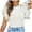 Beige, variant on YYDGH Women's Layered Ruffle Mesh Fly Sleeve Tops Round Neck Solid Color Ribbed Slim Fit Blouse Tee Beige S