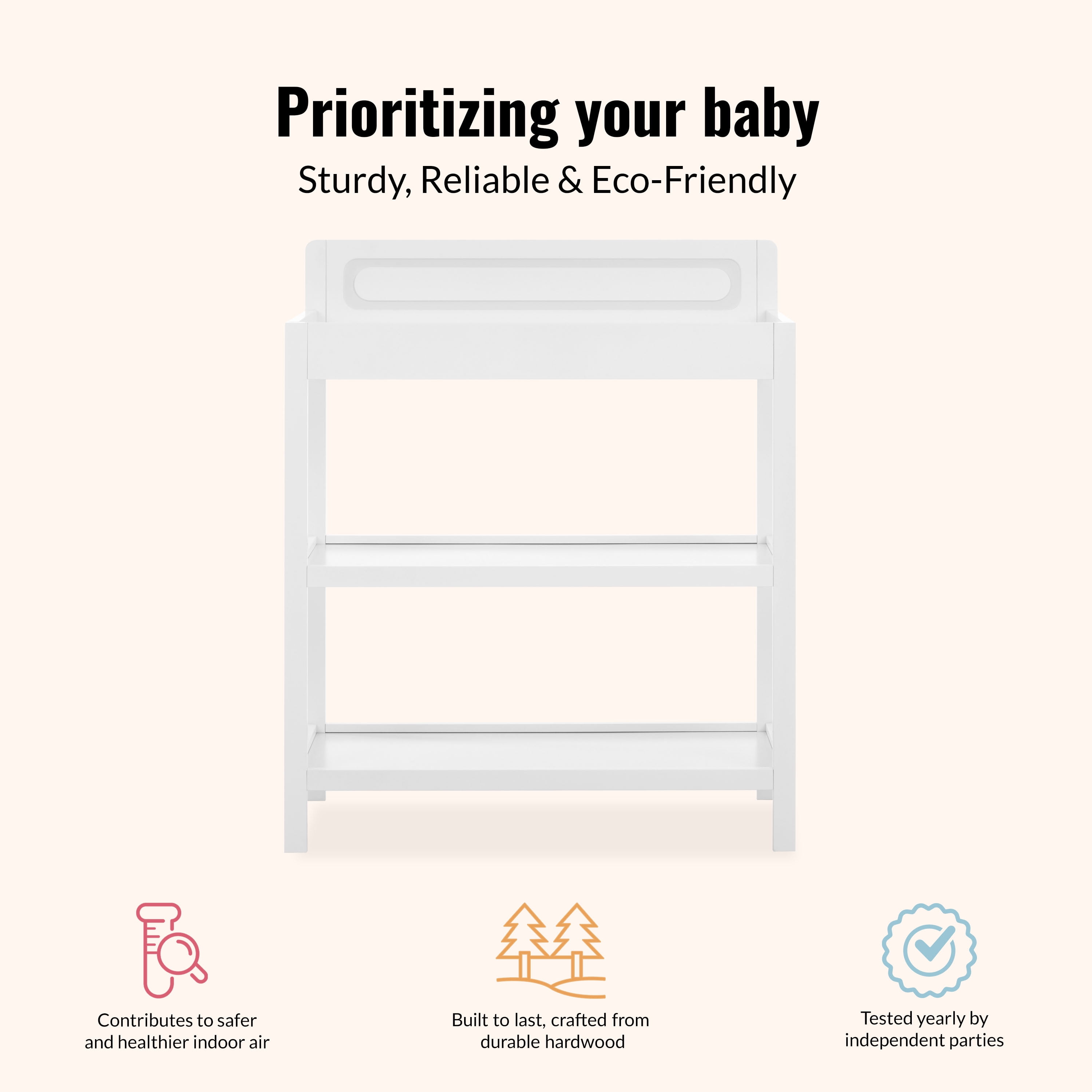 Dream On Me Avery Changing Table, White