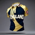 thumbnail image 2 of 2026 Soccer Cup Jersey for Men, Polo Collar Short Sleeve England St George Cross Flag Graphic Top - Breathable Fan Shirt for Match Day & Casual Wear Black L, 2 of 4