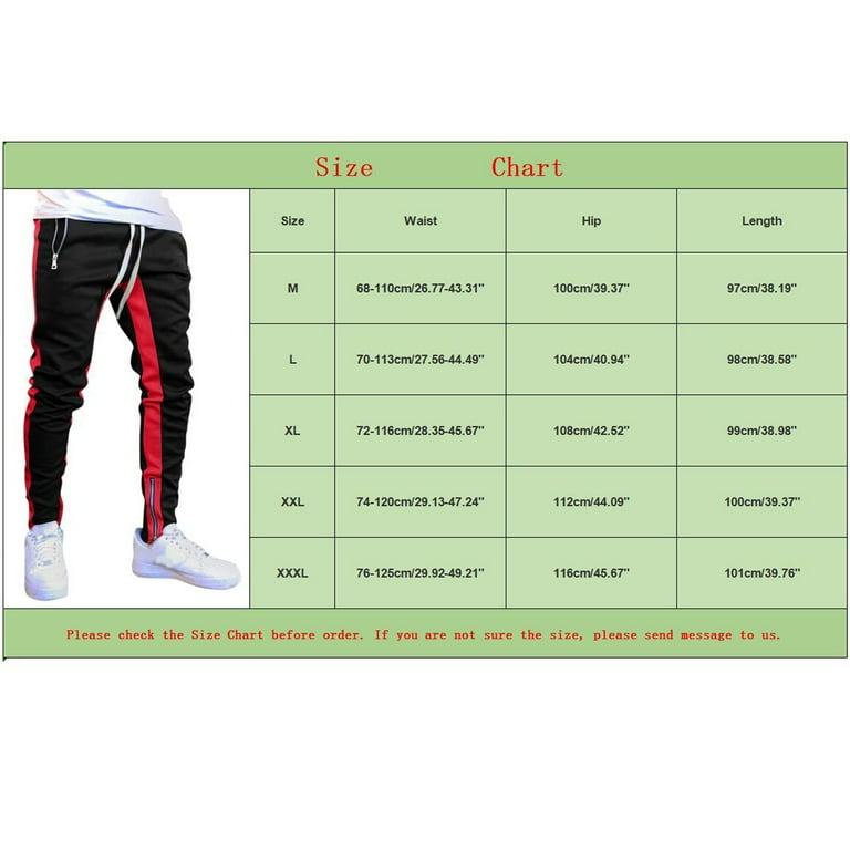 YWDJ Joggers for Men Men And Women Contrast Jogging Pants Fitness Sports  Pants Casual Pants Red XS