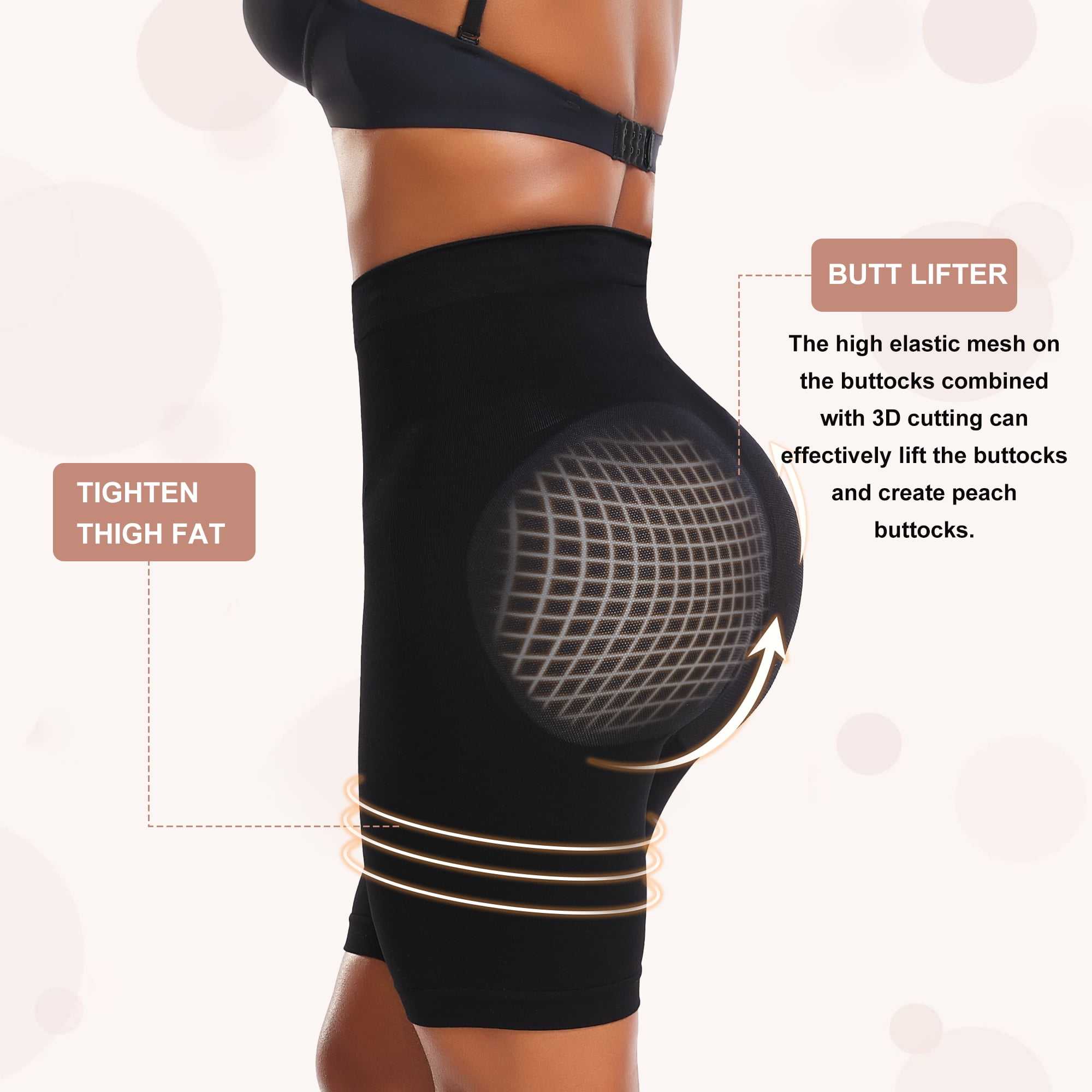 MISS MOLY Butt Lifter Shapewear Shorts for Women High Waisted Body Shaper  Thigh Slimmer 