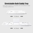 thumbnail image 2 of Bathtub Caddy Tray Adjustable Bamboo Spa Bathtub Caddy Organizer Book Glass Holder Tablet or Smartphone Bracket Bath Organizer Nonslip Bottom Extendable Sides, 2 of 7