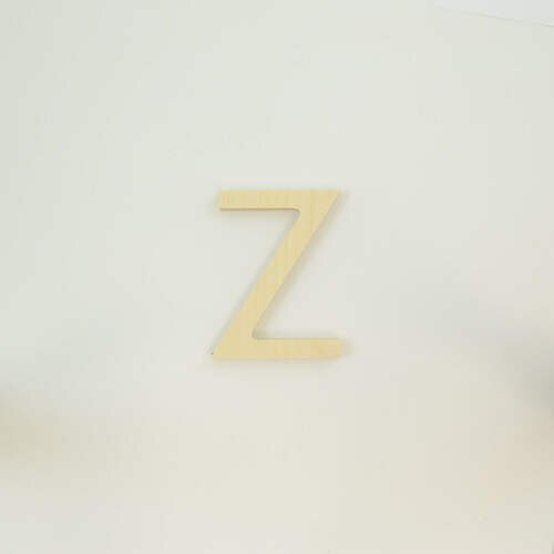 Package of 1, 12 Inch X 1" Baltic Birch "Z" Wood Letters In The Century Gothic Font | Thick | Lower Case For Art & Craft Project, Made in USA - image 1 of 1