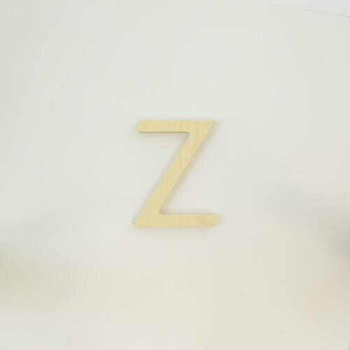 Package of 1, 12 Inch X 1" Baltic Birch "Z" Wood Letters In The Century Gothic Font | Thick | Lower Case For Art & Craft Project, Made in USA