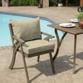 thumbnail image 3 of ARDEN Outdoor Dining Chair Cushion, 21 x 21, Water Repellent, Fade Resistant 21 x 21, Tan Leala, 3 of 13