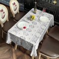 thumbnail image 4 of Boho Bohemia Geometric Line Art Rectangle Tablecloth 60"x120",Waterproof Polyester Rectangle Table Cloth, Wipeable Spillproof Polyester Tablecloth for Dining, Camping, Indoor and Outdoor, 4 of 6