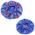 thumbnail image 3 of Dengjunhu Double Layers Waterproof Shower Cap, Shower Caps for Women, Elastic Reusable Bathing Hair Cap Environmental Protection Hair Bath Caps, 3 of 7