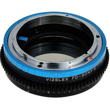 Fotodiox Vizelex Polar Throttle Lens Mount Adapter for Canon FD & FL 35mm SLR Lens to Sony Alpha E-Mount Mirrorless Camera Body with Built-In Circular Polarizing Filter