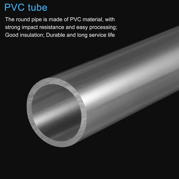 PVC Rigide Rond Tuyau 33.5mm DiamÃ¨tre Interne 40mm DiamÃ¨tre Externe 0.3 m  Transparent Haut Transparence pour Eau Tube Artisanats PrÃ©sentoirs 