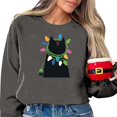thumbnail image 1 of WEAIXIMIUNG Robe Sweat Midi Décontractée Mode Mignonne Motif de Noël Col Rond Manches Longues, 1 of 3