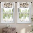 thumbnail image 2 of LALILO Kitchen Curtain Valance Halloween Pumpkin Lantern Rod Pocket Window Curtain 52"x 18" Set of 2, 2 of 5