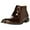 Brown, variant on LIBERTYZENO Mens Genuine Leather Animal Print Ankle Boots, Brown
