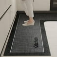 thumbnail image 4 of L-Shaped Kitchen Rug | Non-Slip Corner Carpet Mat | Machine Washable & Water Absorbent | Memory Foam & Velvet Fleece | 47.2x29.5 Inches | 1-Pack, 4 of 5
