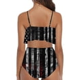 thumbnail image 5 of ZQUUVOU Women's Bikini Set Tummy Control Ruffled Swimsuit Set (C-Black,S), 5 of 5
