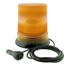 AURA 7" 12W LED Beacon Warning Strobe Light [SAE Class 1] [38 Flash/Rotate Patterns] [9' Cigarette Lighter Adapter] Warning Emergency Vehicle Lights for Cars & Trucks - Amber