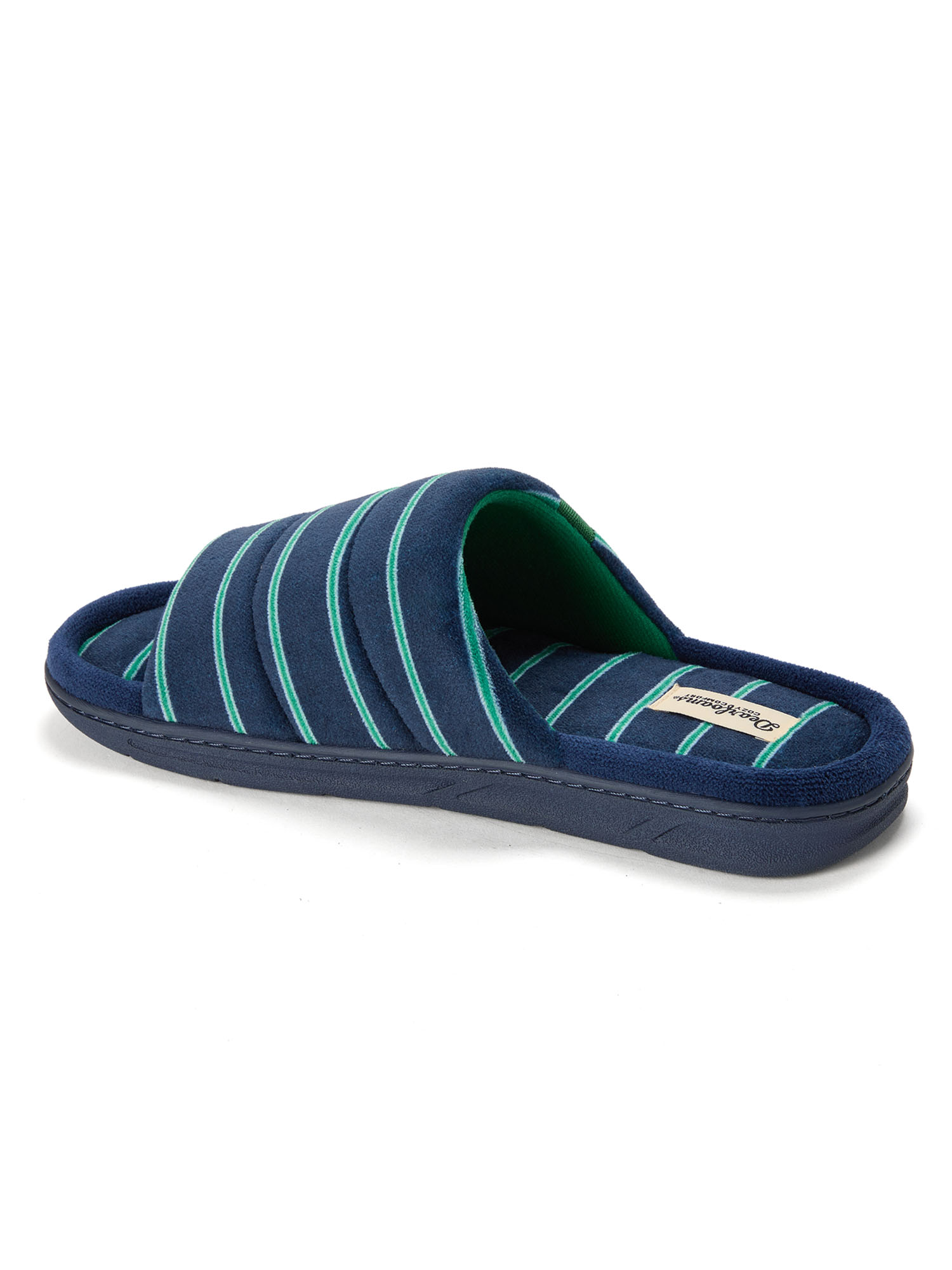 Dearfoams Cozy Comfort Men's Striped Slide Slippers