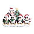 thumbnail image 5 of Personalized Family Christmas Ornament 2024 - Family of 5 Penguin Home Decor in Santa Hat Scarf, 5 of 10