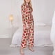 thumbnail image 3 of Balery Cute Strawberry Conjunto de Pijama con Estampado para Mujer, Conjunto de Dos Piezas con Manga Larga, Ropa de Dormir Suave con Bolsillos, Pijamas Cómodos-Small, 3 of 7