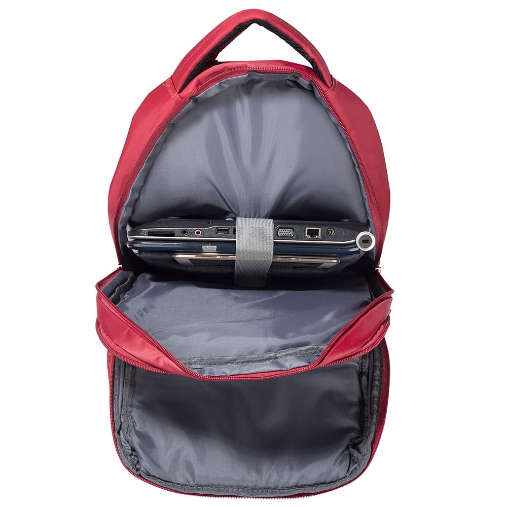 Laptop Backpack for 15.6 Inch Laptop, Multi-Compartment Computer Bag for Work School Travel, Lightweight Durable Daypack, Red