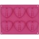 thumbnail image 3 of Moldes de silicona 3d Mousse Diy molde para decoración de pasteles gelatina pudín caramelo Chocolate 6 agujeros corazón, silicona, rosa, molde de corazón rosa TUNC Sencillez, 3 of 5