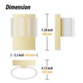 thumbnail image 2 of LIGHTINN Wall Sconce Light Fixtures, Built-in Mounted Wall Sconce LED Light for Bedroom Bedside Bathroom Hallway (Gold), 2 of 4