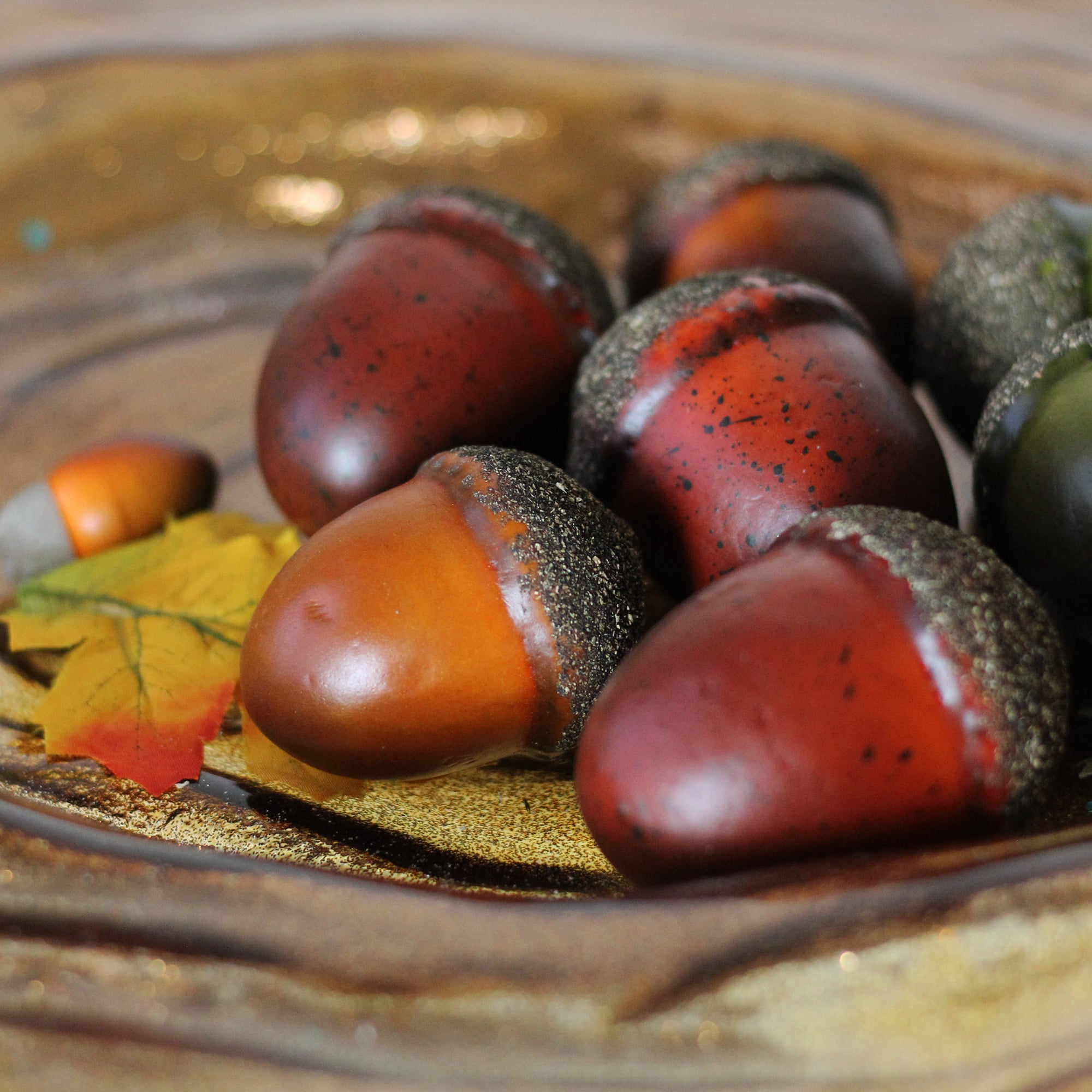 10-Piece Fall Harvest Artificial Acorns and Maple Leaves Decoration Set