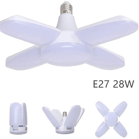 E27 Fan Shape LED Bulb AC220V 28W Foldable Led Light Bulb For Home Living Room Warehouse Garage Ceiling Light