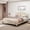Beige, variant on Eyisean Queen Size Bed Frame with Adjustable Headboard, Linen Fabric Modern Platform Bed with 12 Hardwood Slats and an Upgraded Frame, Strong Wood Slat Support, No Box Spring Needed, Easy Assembly