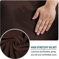 thumbnail image 3 of Qingruibz Velvet Plush Stretch Computer Office Chair Cover with Armrest,Solid Color Spandex Slipcover Protective,Removable Stretchable Universal Desk Chair Covers, Rotating Chair, Coffee-XL, 3 of 8