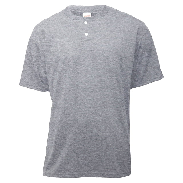 Soffe Men's Short Sleeve Henley Placket T-Shirt - M206
