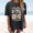 Dark Gray, variant on Graphic Tees for Women Elegant Everyday Comfort Women's T Shirts For Spring Summer Casual Round Neck Short Sleeve Tee With Graphic Print Platform Style Black XXL