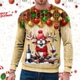 thumbnail image 2 of GDREDA Sweat à Capuche pour Hommes - Haut de Sport Polyvalent pour l'Hiver, Col Rond, Mode Urbaine Décontracté, F,TTG, 2 of 3