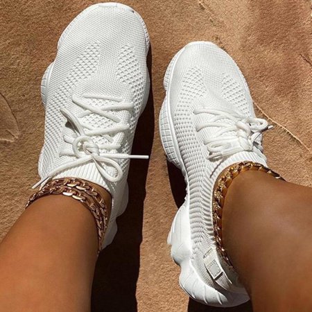 

Women‘s Lightweight Casual Shoes Lace Up Low Top Solid Color Sneakers Women‘s Round Toe Sport Shoes