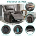 MEETWARM Massage Swivel Rocker Recliner with Heat and Vibration, Manual