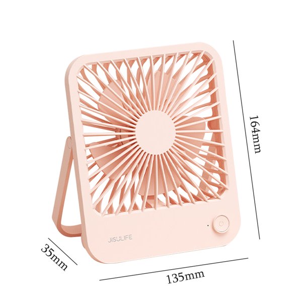 Ventilador de refrigeración de 4500 mAh Ventilador de escritorio plegable recargable USB de 4 velocidades (4500 mAh rosa) Hugtrwg Libre de BPA