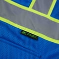 thumbnail image 4 of 3C Products Non-ANSI/ISEA 107-2015 Class 2 Royal Blue Ultra Soft Mesh Surveyor Safety Vest w/ Multi-Pockets, Mic Tabs and Pen Holder - SV2510-XL, 4 of 8