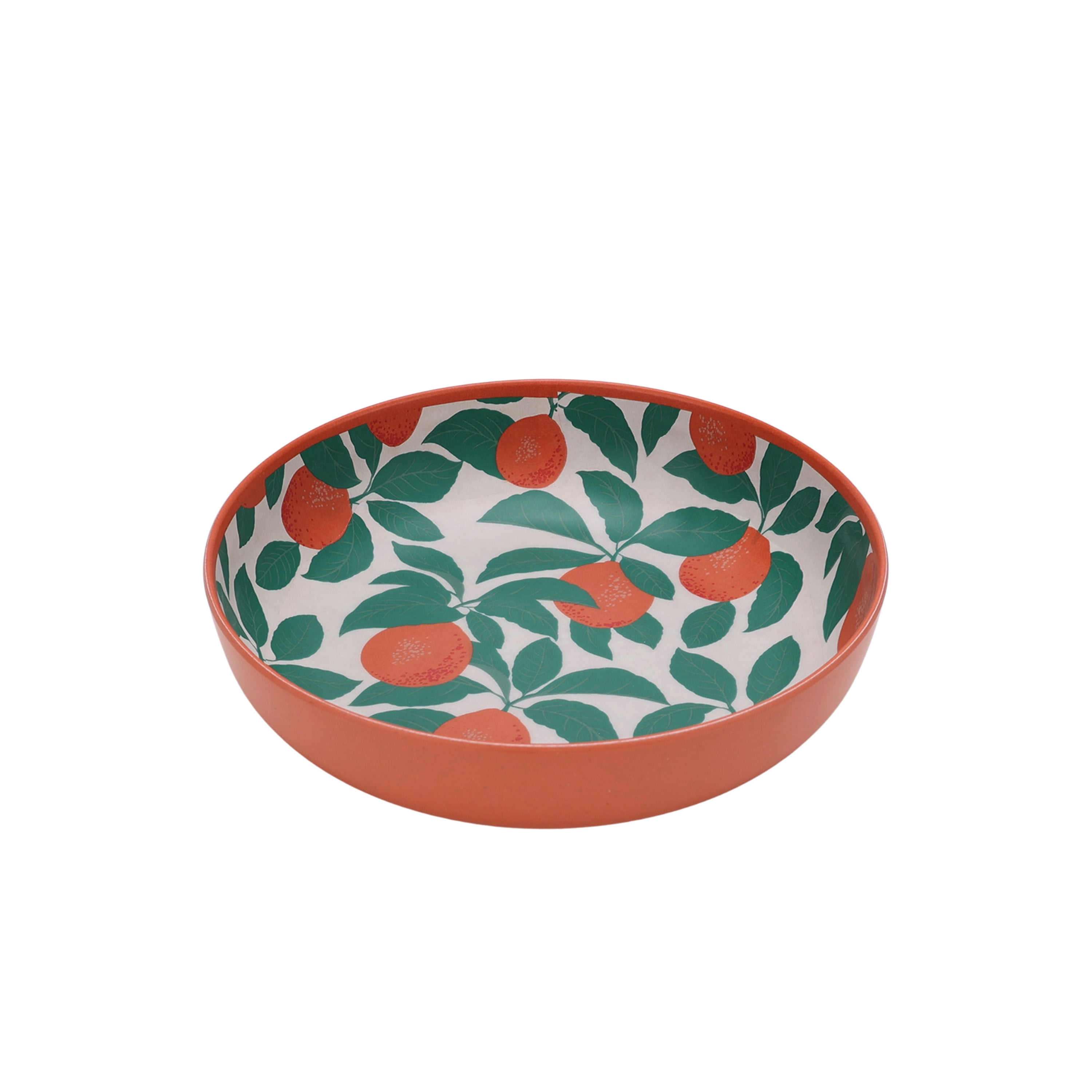 Mainstays by Becky G. & Alejandra Bamboo Melamine Dinner Bowl, Orange & Green
