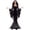 Black, variant on Witch Cosplay, Witch Costume, Witch Outfit, Witch Roleplay, Witch Cos, Vampire Womens Halloween Costumes Long Sleeves Mortician Costume Wrap Gothic Witch Dress Witchy Dress, Black L