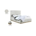 thumbnail image 2 of Meridian Furniture Alfie Cream Linen Textured Fabric Queen Bed, 2 of 8
