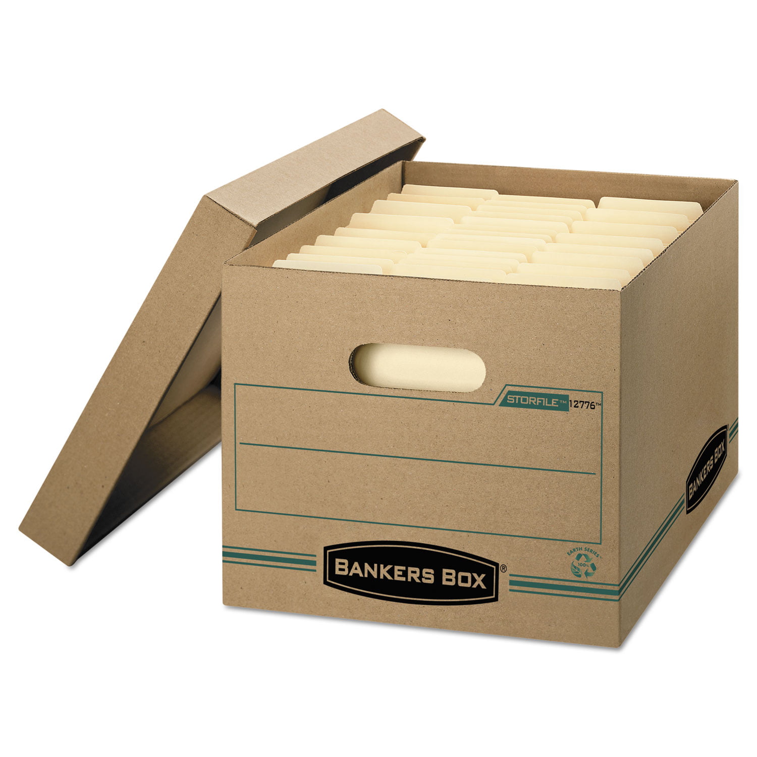 Original-Bankers Box Stor/File Storage Box Letter/Legal Lift-Off Lid White 6Pack