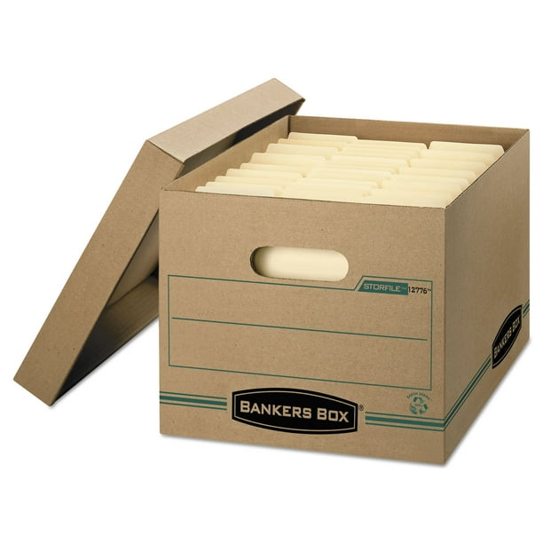 Bankers Box STOR/FILE Storage Box Letter/Legal Liftoff Lid Kraft/Green