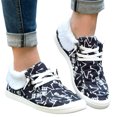thumbnail image 4 of Willtoo Women's Loafers Lace Up Halloween Cute Print Sneakers Plush Lining Keep Warm Lightweight Sports Shoes Cozy Non Slip Winter Shoes, 4 of 5