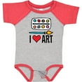 thumbnail image 3 of Inktastic Painting I Love Art Boys or Girls Baby Bodysuit, 3 of 5