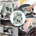 thumbnail image 5 of Tropical Leaves Bird Kitchen Towel Bathroom Hand Towel Kitchen Dishcloth Water Absorption Household Cleaning Cloth, 5 of 7