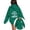Dark Green, variant on Girls Print Hoodie Long Sleeve Fleece Casual Pullover Top For Kids