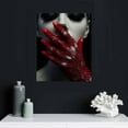 thumbnail image 4 of JRXY  Pictures for Living Room Fashion Woman Black White Paintings Canvas Sexy Beauty Red Lips Portrait Wall Art Modern Artwork Home Decor Giclee Framed Stretched Ready to Hang 12x16 in, 4 of 4