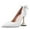 White, variant on YDN Women Graceful Bowknot Pointed Closed Toe Slip on Pumps Pearls Special High Heels Party Prom Fashion Shoes Size 7 Yellow